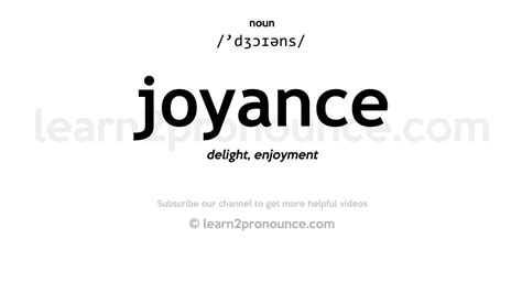 JOYANCE Definition & Meaning .